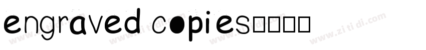 engraved copies字体转换